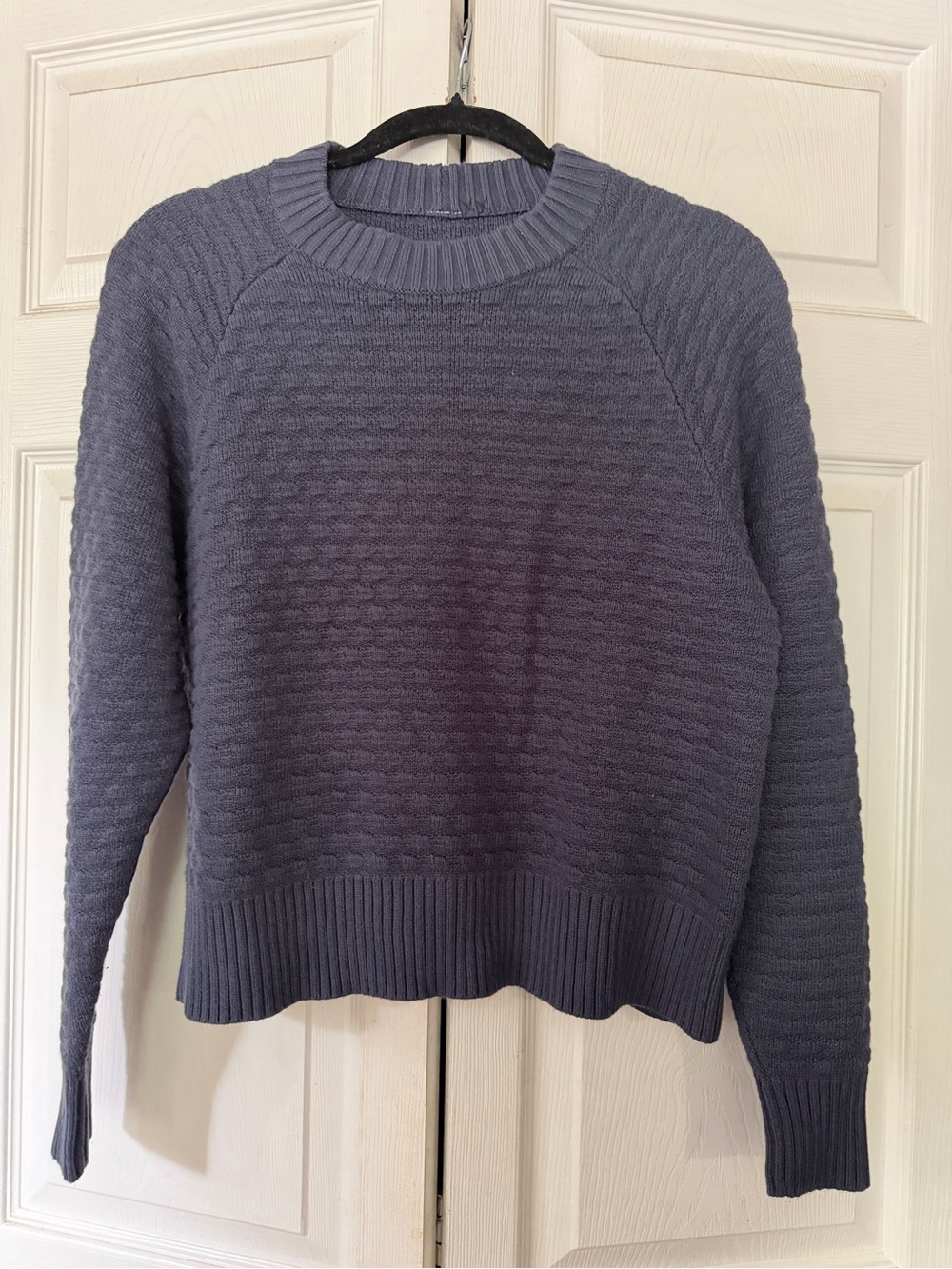 Classic Crewneck Knit Sweater in Dusty Blue lululemon s/m